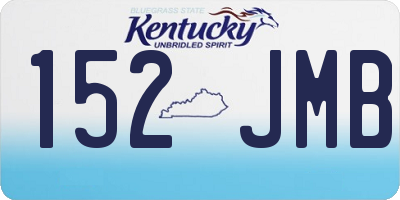 KY license plate 152JMB
