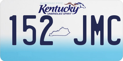 KY license plate 152JMC