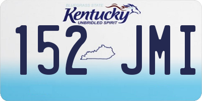 KY license plate 152JMI