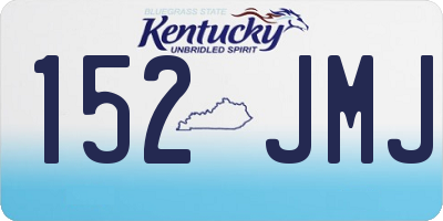 KY license plate 152JMJ