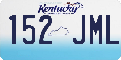 KY license plate 152JML