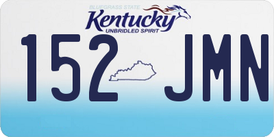 KY license plate 152JMN