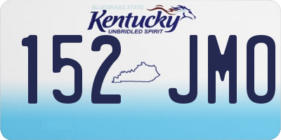 KY license plate 152JMO