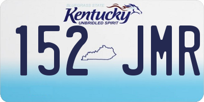 KY license plate 152JMR