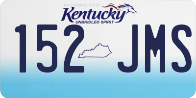 KY license plate 152JMS