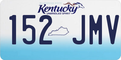 KY license plate 152JMV