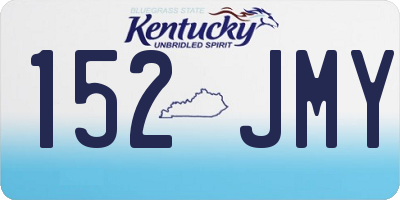 KY license plate 152JMY