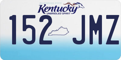 KY license plate 152JMZ