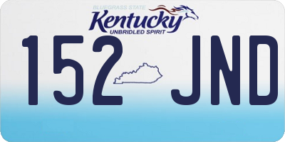 KY license plate 152JND