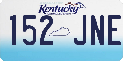 KY license plate 152JNE