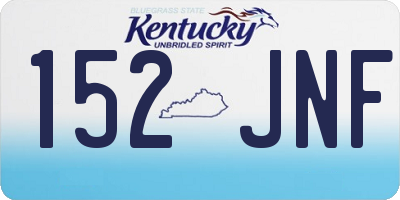 KY license plate 152JNF