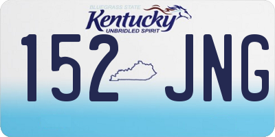 KY license plate 152JNG