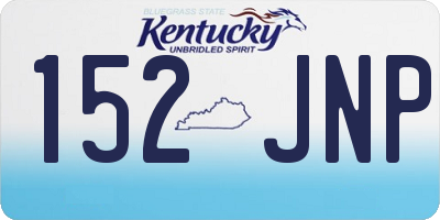 KY license plate 152JNP
