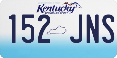 KY license plate 152JNS