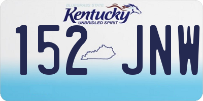 KY license plate 152JNW