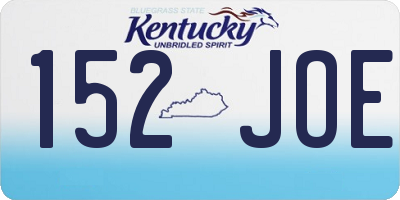 KY license plate 152JOE