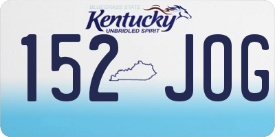 KY license plate 152JOG