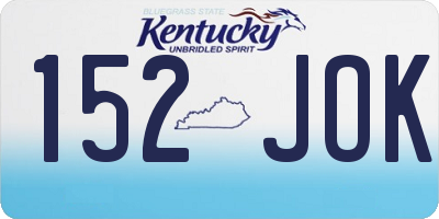 KY license plate 152JOK