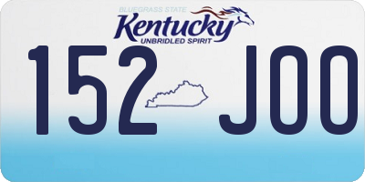 KY license plate 152JOO