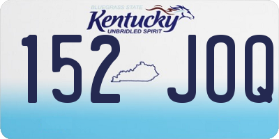 KY license plate 152JOQ
