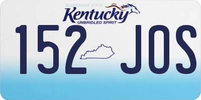 KY license plate 152JOS