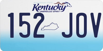 KY license plate 152JOV