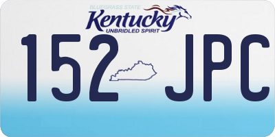 KY license plate 152JPC