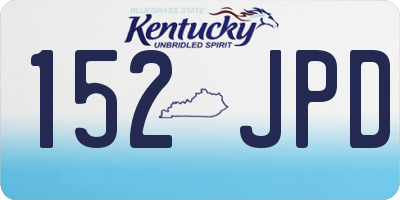 KY license plate 152JPD