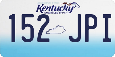 KY license plate 152JPI