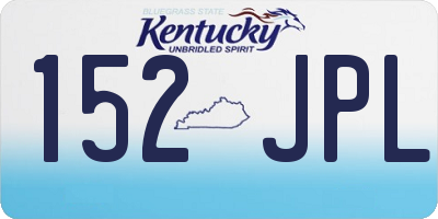 KY license plate 152JPL