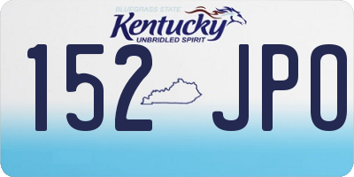 KY license plate 152JPO