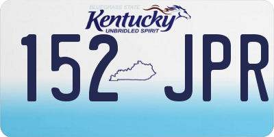 KY license plate 152JPR