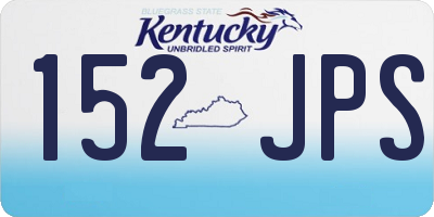 KY license plate 152JPS