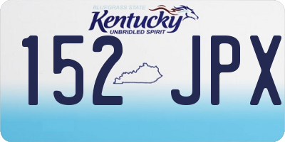 KY license plate 152JPX