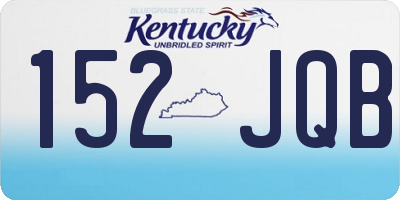 KY license plate 152JQB