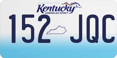 KY license plate 152JQC