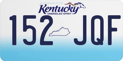 KY license plate 152JQF
