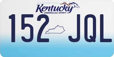 KY license plate 152JQL