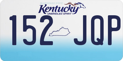 KY license plate 152JQP