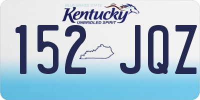 KY license plate 152JQZ
