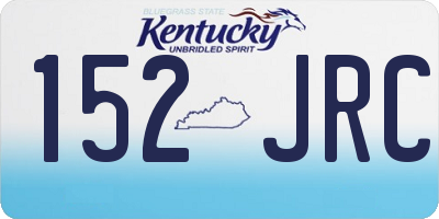 KY license plate 152JRC