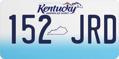 KY license plate 152JRD