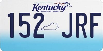 KY license plate 152JRF