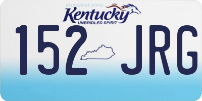 KY license plate 152JRG