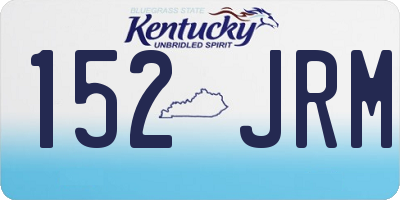 KY license plate 152JRM