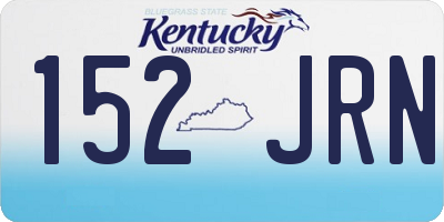 KY license plate 152JRN