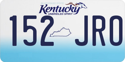 KY license plate 152JRO