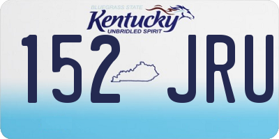 KY license plate 152JRU