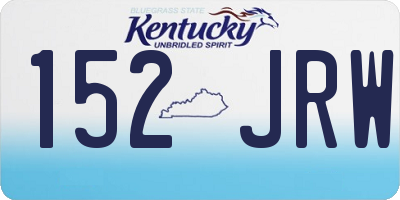 KY license plate 152JRW