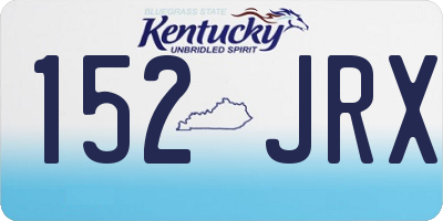 KY license plate 152JRX